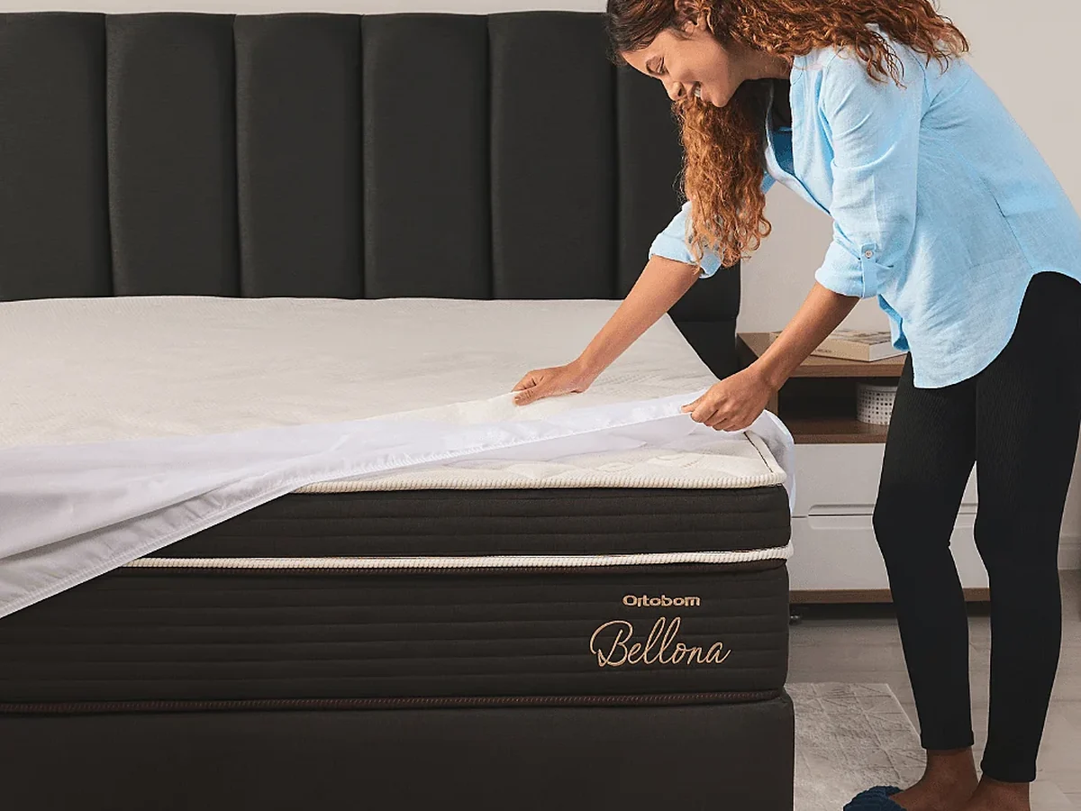 Ambiente de cama e colchão Ortobom